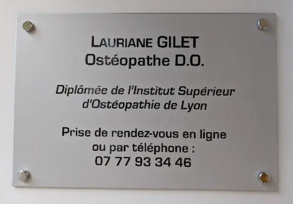 Lauriane Gilet Ostéopathe - Signalétique